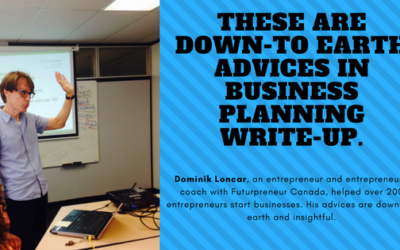 Down-to-earth advices on business planning for entrepreneur, small business owners